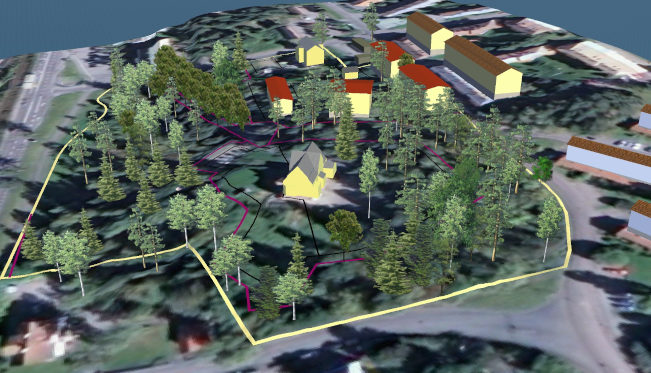3D-bild av hur bebyggelsen i Magneten-området skulle kunna se ut.