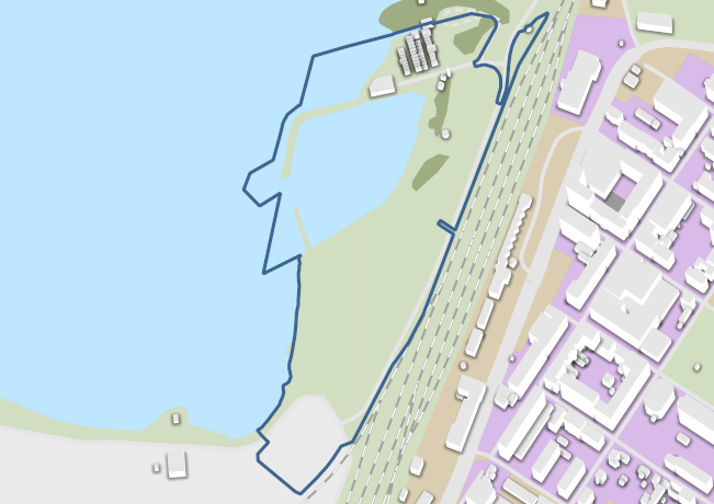 Karta över området Väsmanstrand.