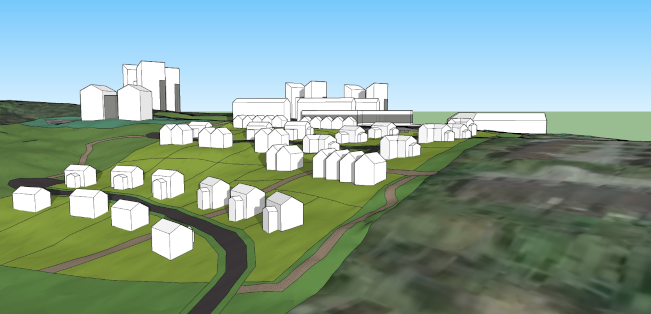 3D-bild hur Övre Hammarbacken skulle kunna se ut.