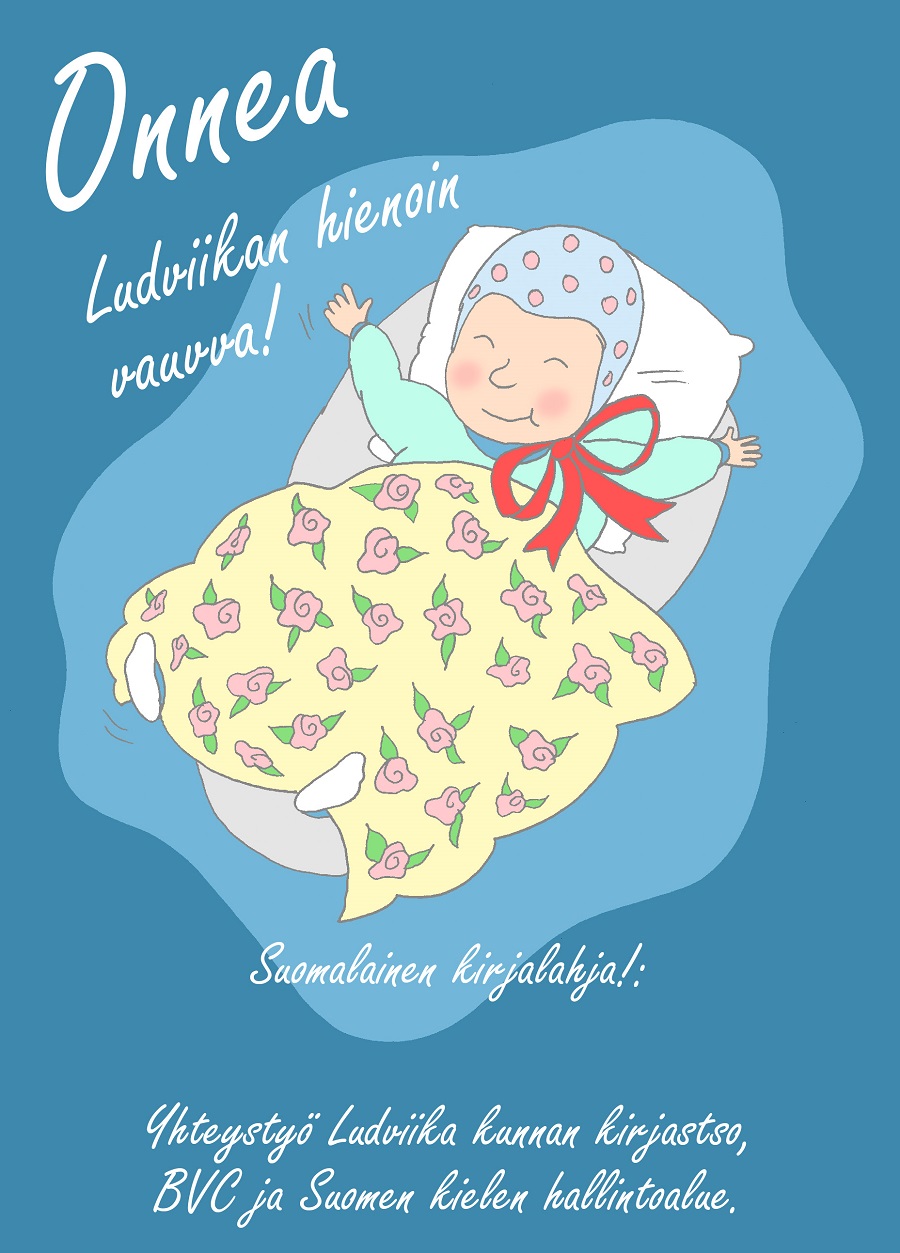 Bild på baby, bokpaket på finska