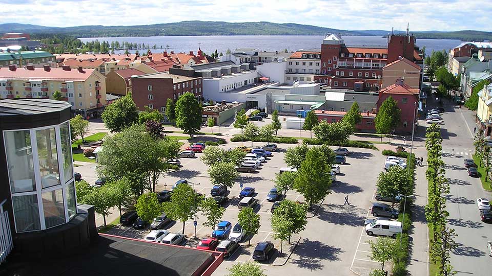 Utsikt över del av kvarteret Orren i Ludvika.