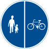 Skylt påbjudna och cykelbanor